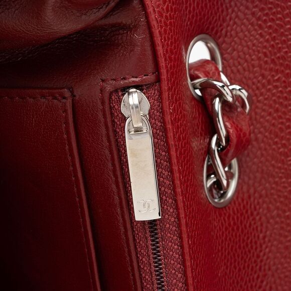 Chanel Caviar Leather Classic Jumbo Single Flap Bag - Picture 10 of 14
